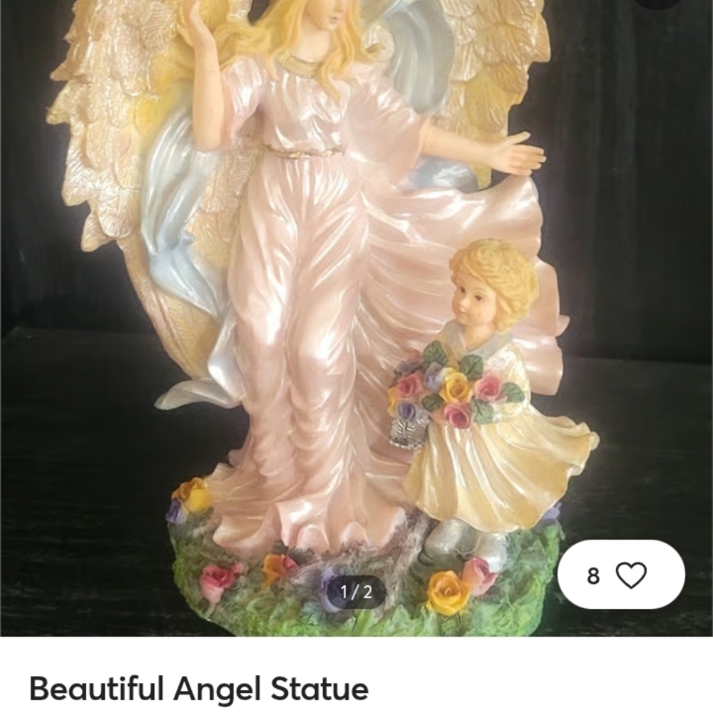 Elegant Angel and Child Figurine